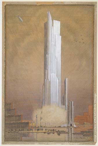 Unbuilt Chicago / If it weren’t for time, fire, money, space, and war, Chicago could have built any building it wanted to